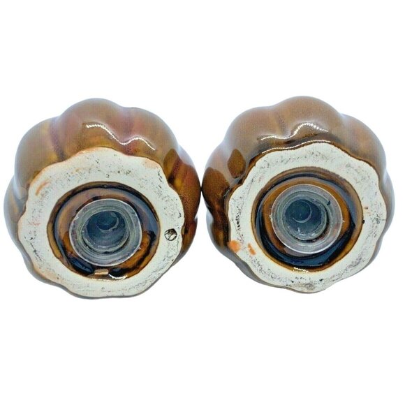 Vintage Ceramic Pumpkin Salt & Pepper Shakers for Fall Harvest Thanksgiving - Picture 6 of 10